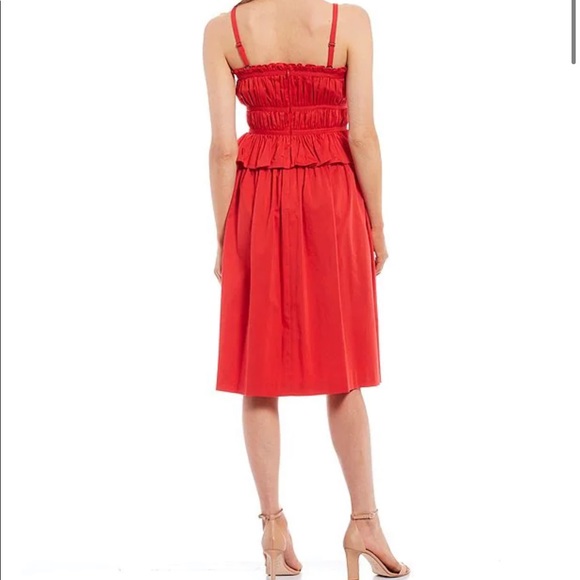 Antonio Melani Taylor Stretch Cotton Sateen Peplum Waist Dress. - Picture 3 of 13